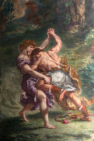 Jacob fights with a man of the sky