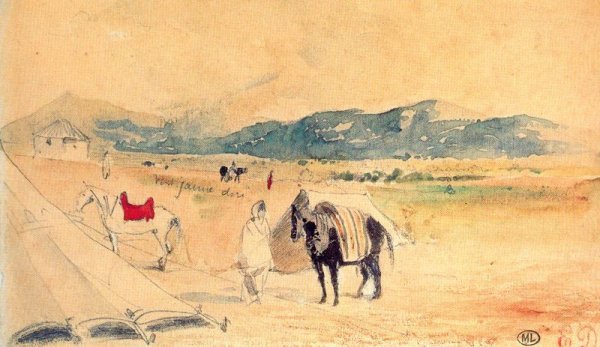 Encampment in Morocco, between Tangiers and Meknes