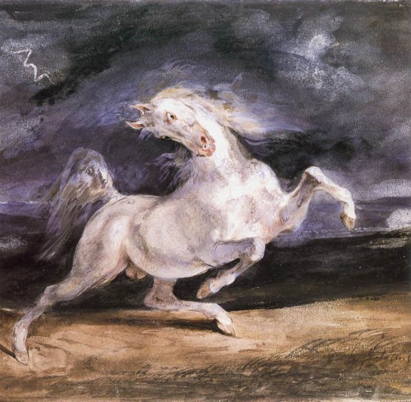 Horse Frightened by a Storm