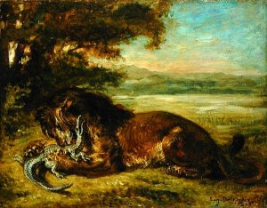 Lion and Alligator 1863