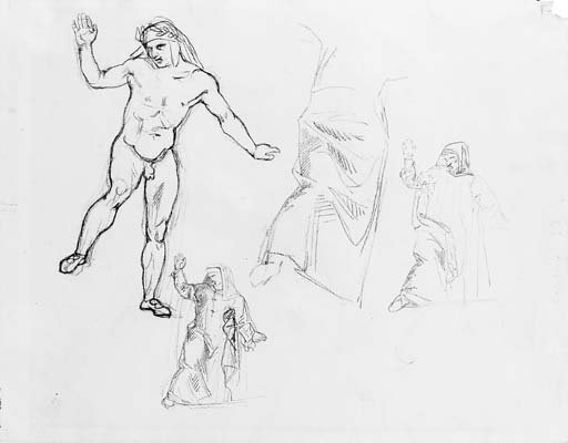 Studies for La barque de Dante