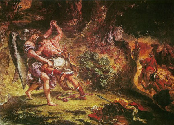 Jakob's fight with the angel (detail 1)